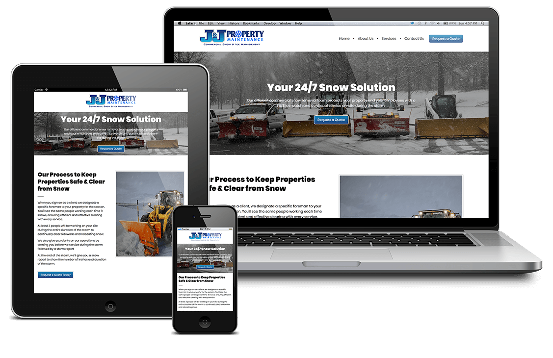 J and J Property Maintenance Services – Responsive View