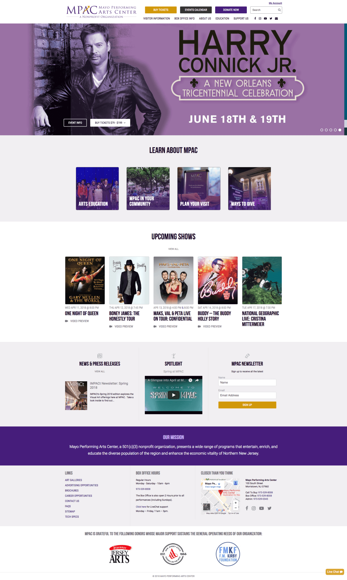 Mayo Performing Arts Center – Homepage