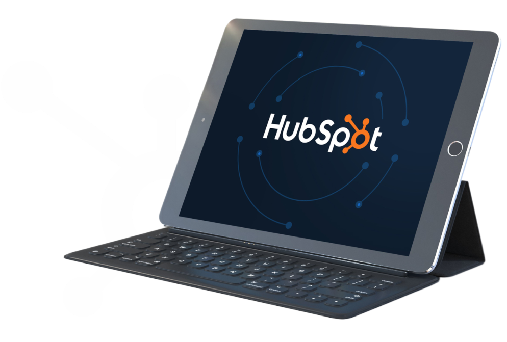 hubspot partner onboarding layers on a laptop