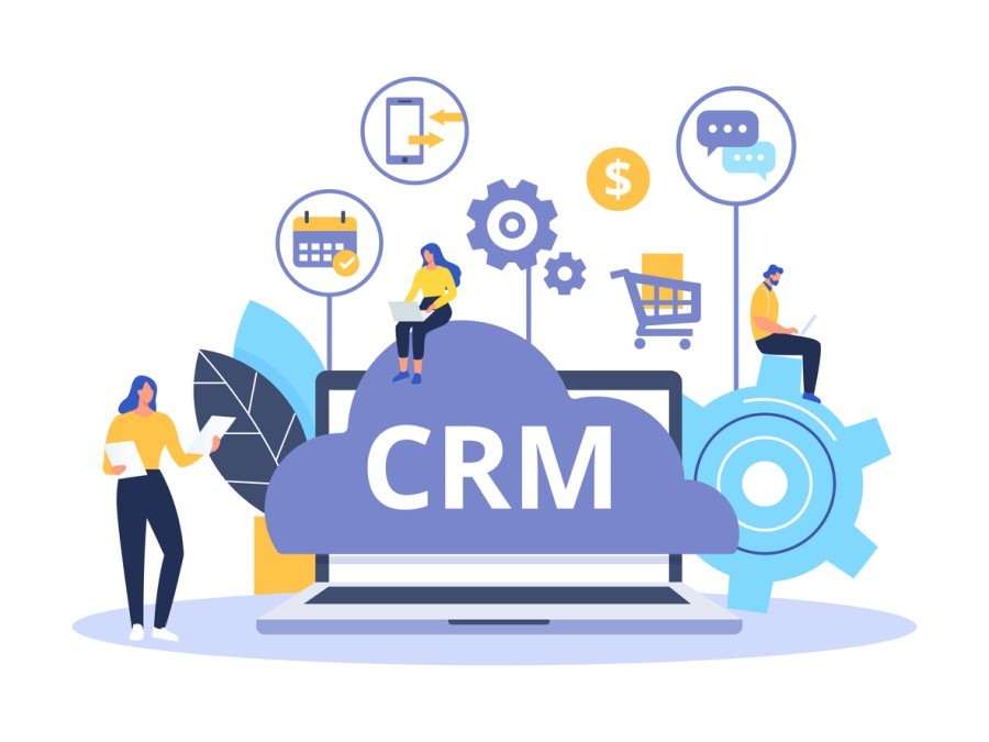 graphic depicting a crm for manufacturers