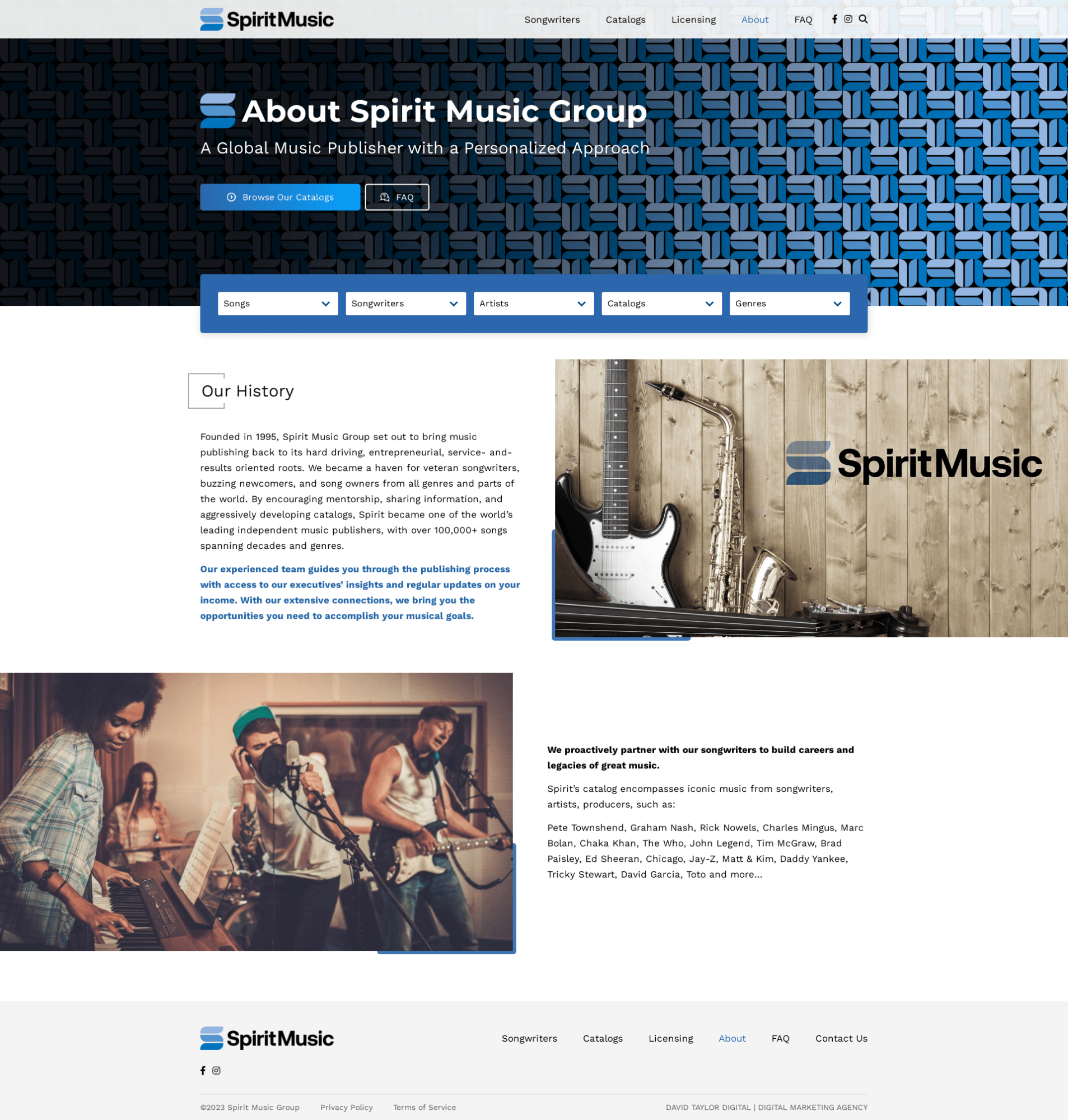 Spirit Music Group - About View