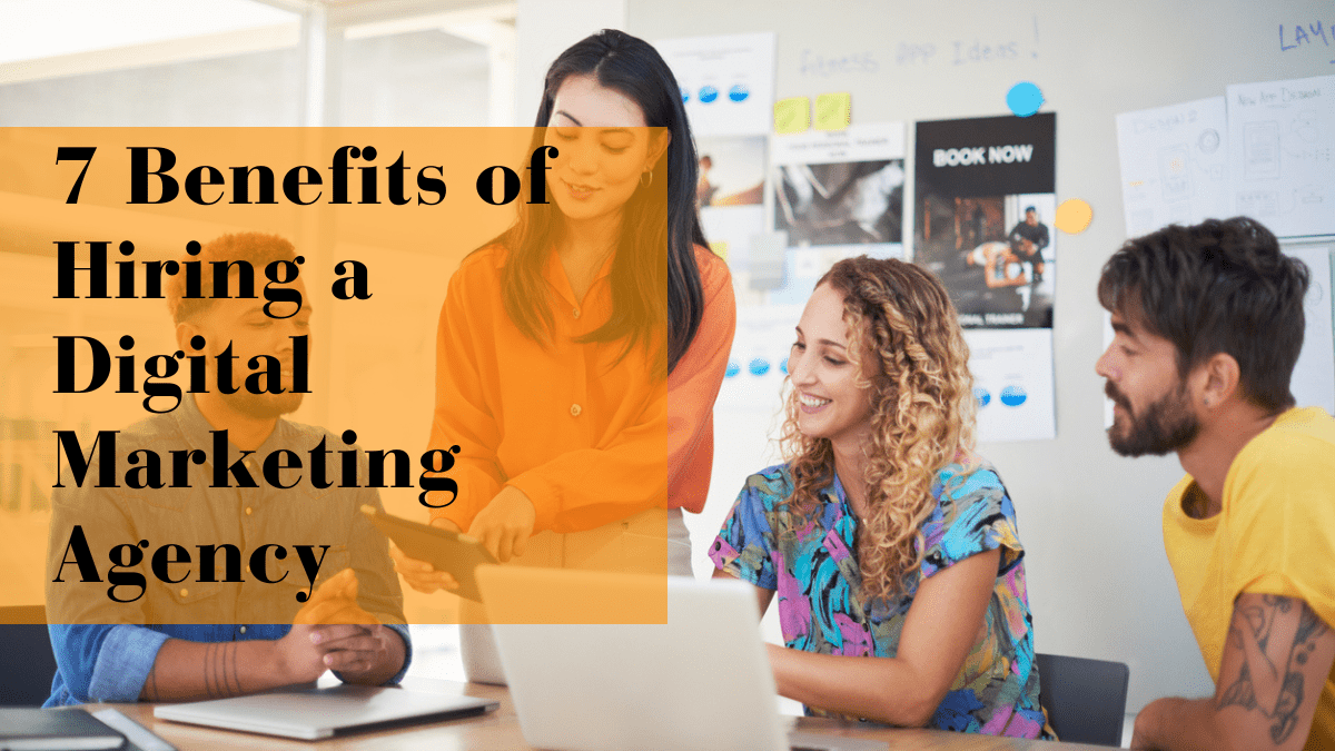 A team of digital marketing specialists working to showcase the benefits of their expertise to businesses
