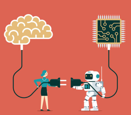 AI, Machine learning, Hands of robot and human touching big data of Global network connection, Internet and digital technology, Science and artificial intelligence digital technologies of futuristic.